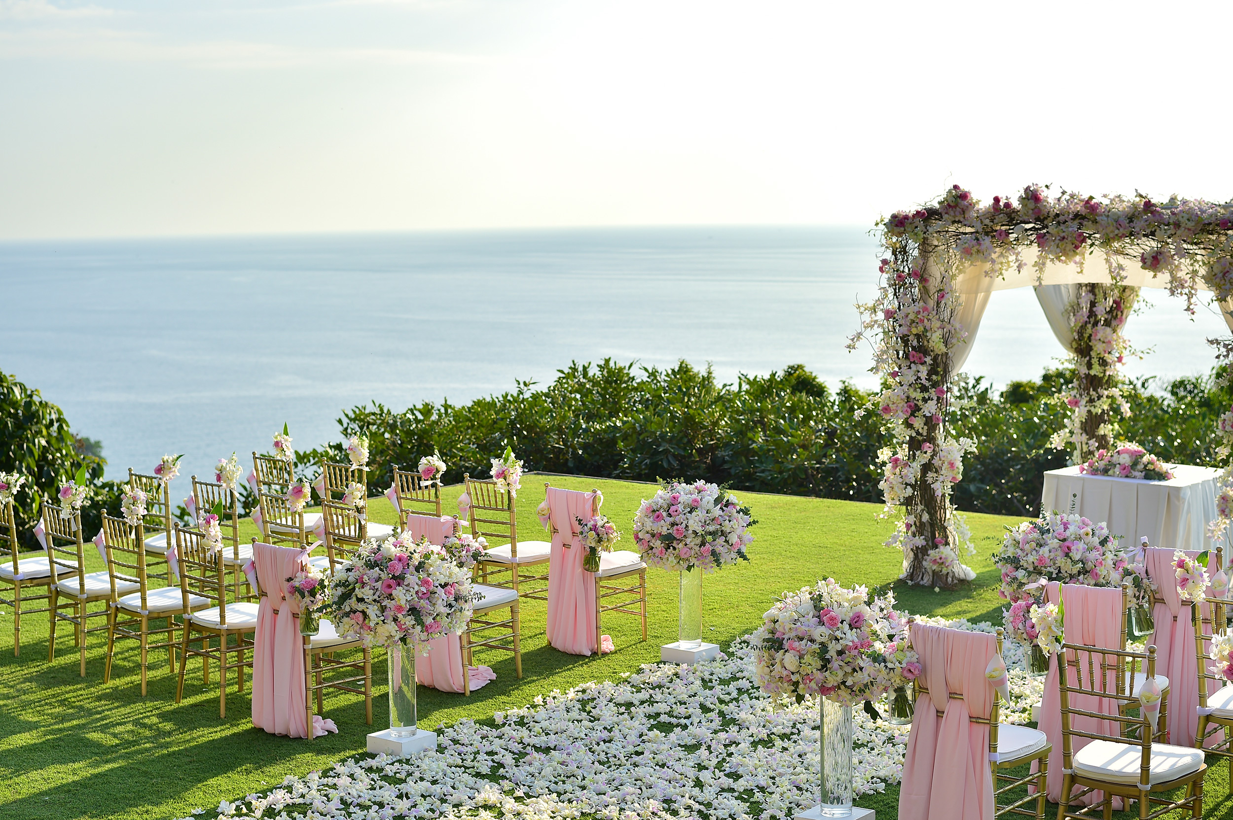 Wedding management company team coordinating a luxury Indian wedding setup