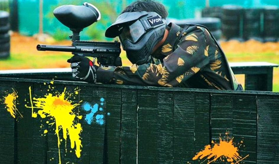 Paintball battlefield setup illustration for Delhi