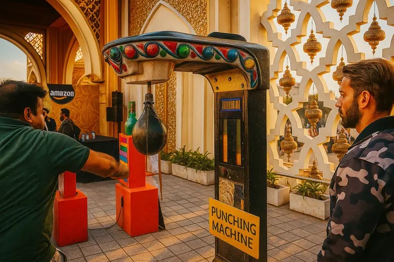 Interactive punching challenge game station in Meerut