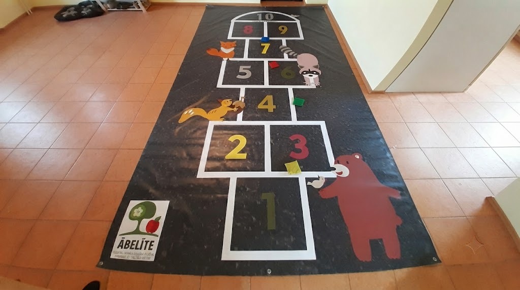 Hopscotch game on rent setup for kids event in Bangalore