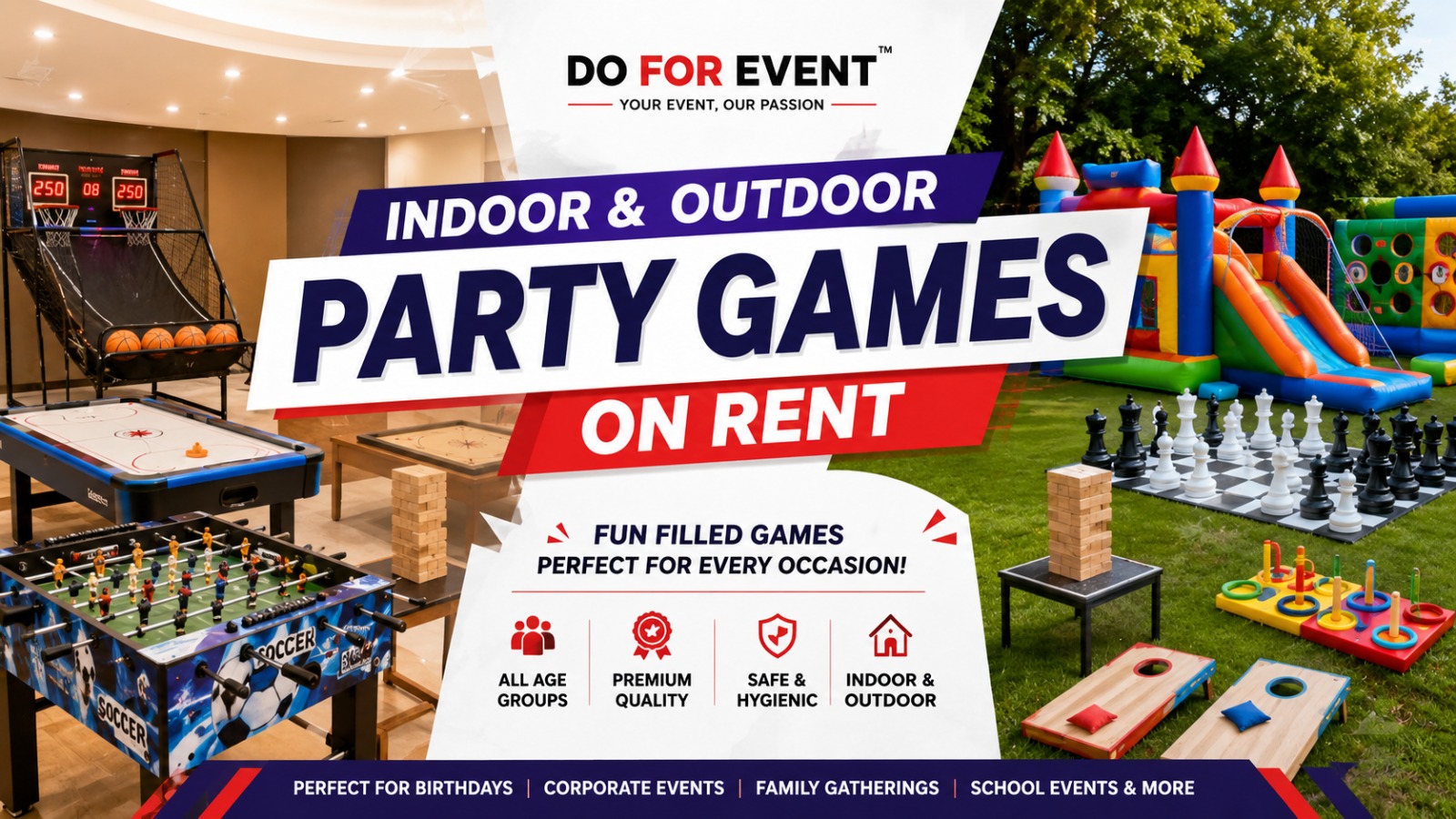 Indoor & Outdoor Party Games On Rent in Agra - professional event game setup