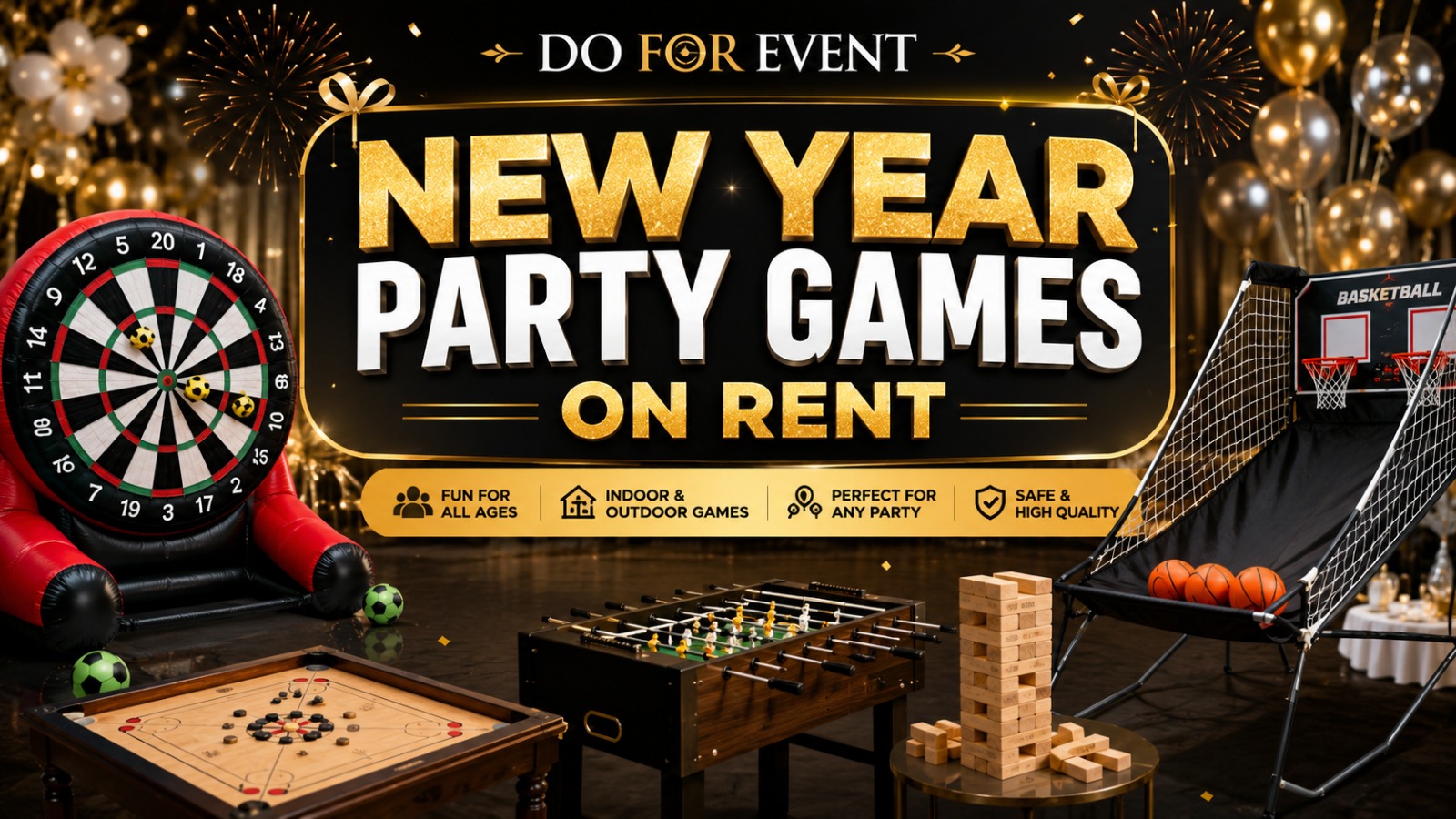 New Year Party Games On Rent in Indore - professional event game setup