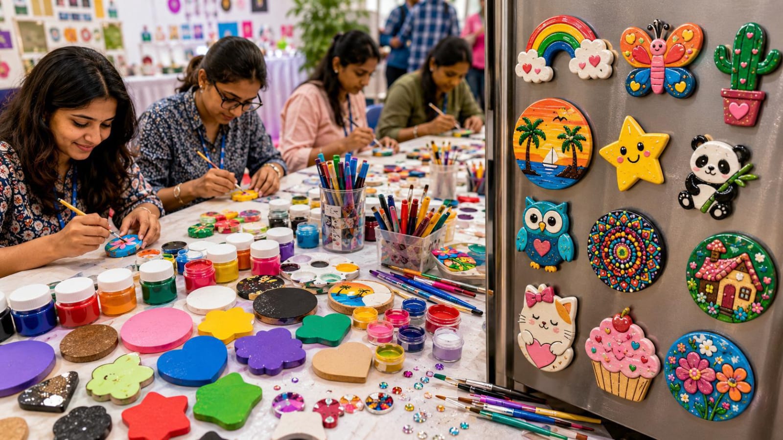 Fridge Magnet Making Activity On Rent experience in Hyderabad - event setup 1