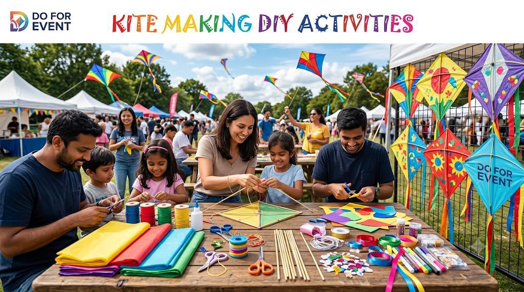 Kite Making DIY Activities On Rent experience in Manesar - event setup 1