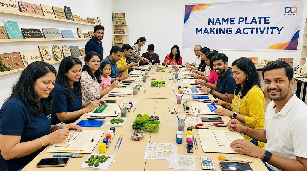 Name Plate Making Activity On Rent experience in Agra - event setup 1