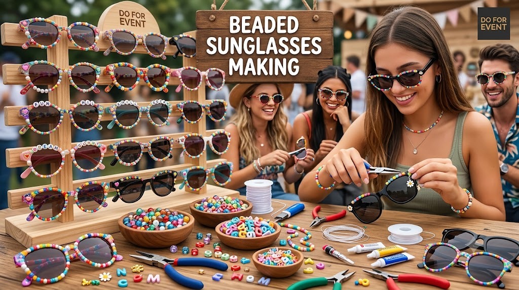 Beeded Sunglasses Making Activity On Rent experience in Bareilly - event setup 1