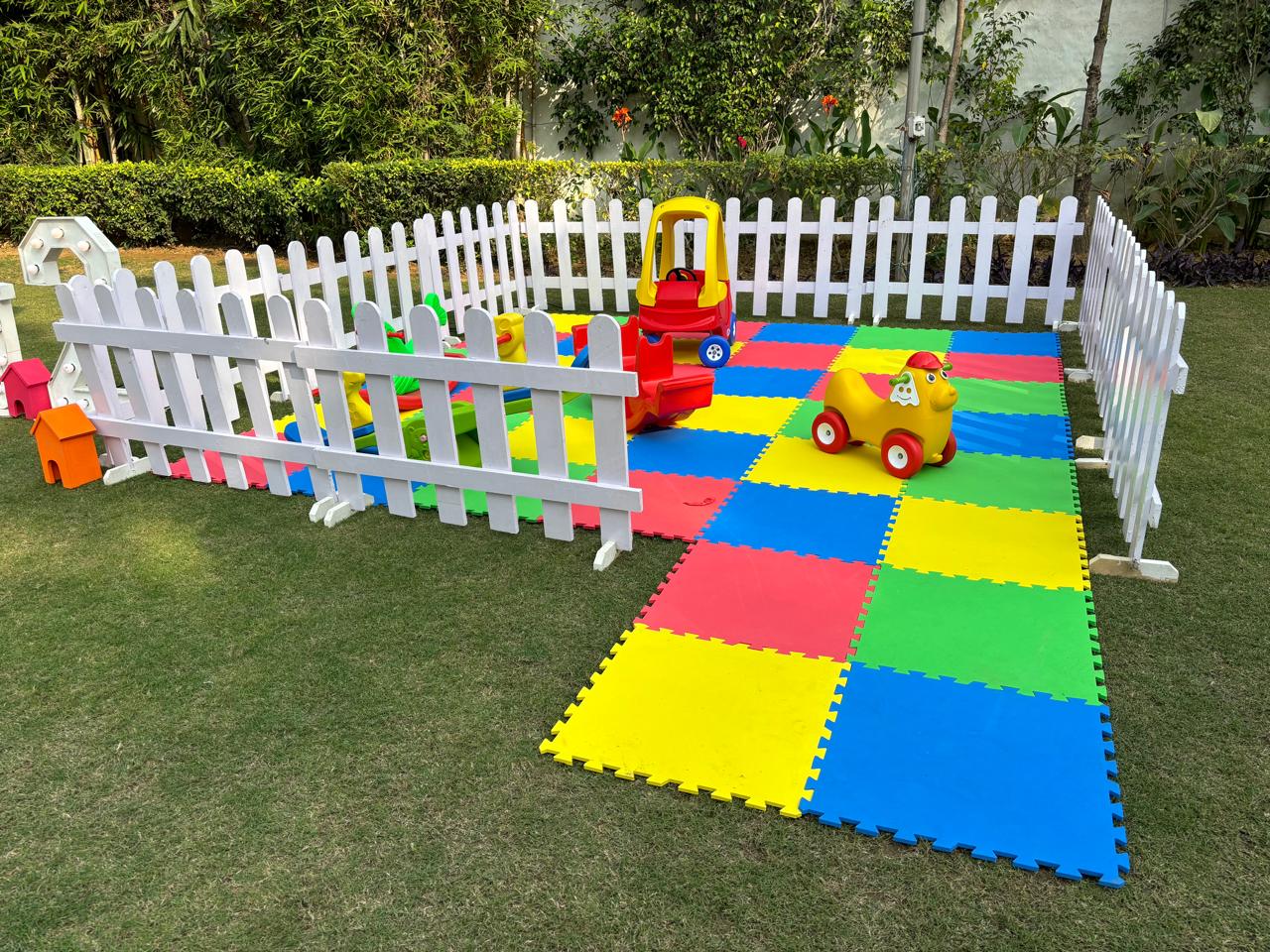 Soft play area on rent in Meerut set up for a school activity day