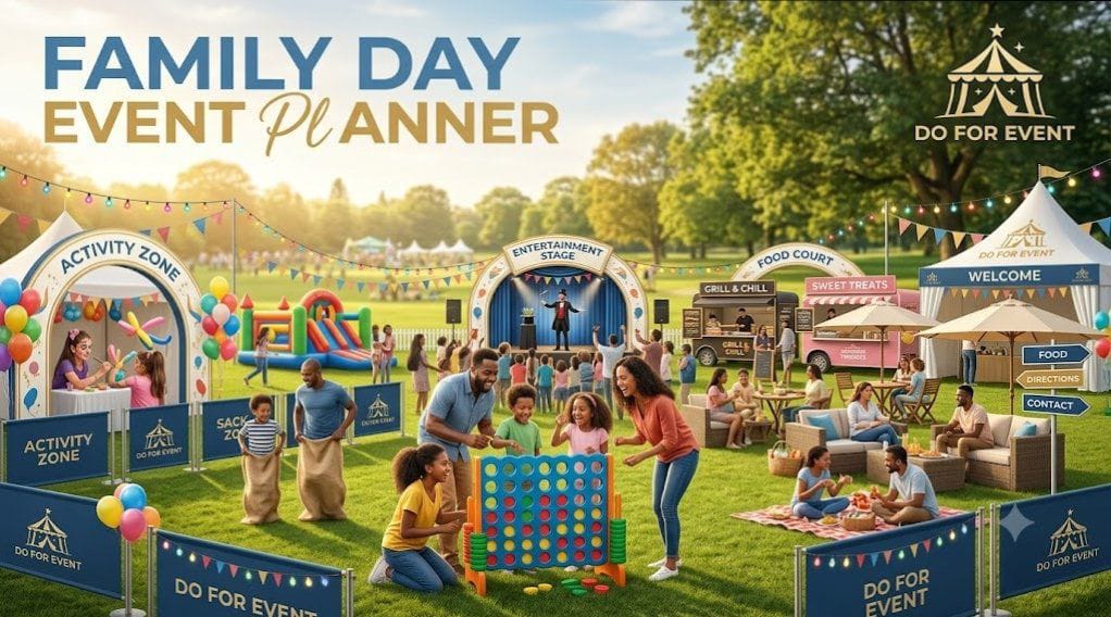 Family Day Event Planner setup and event coordination in Manesar