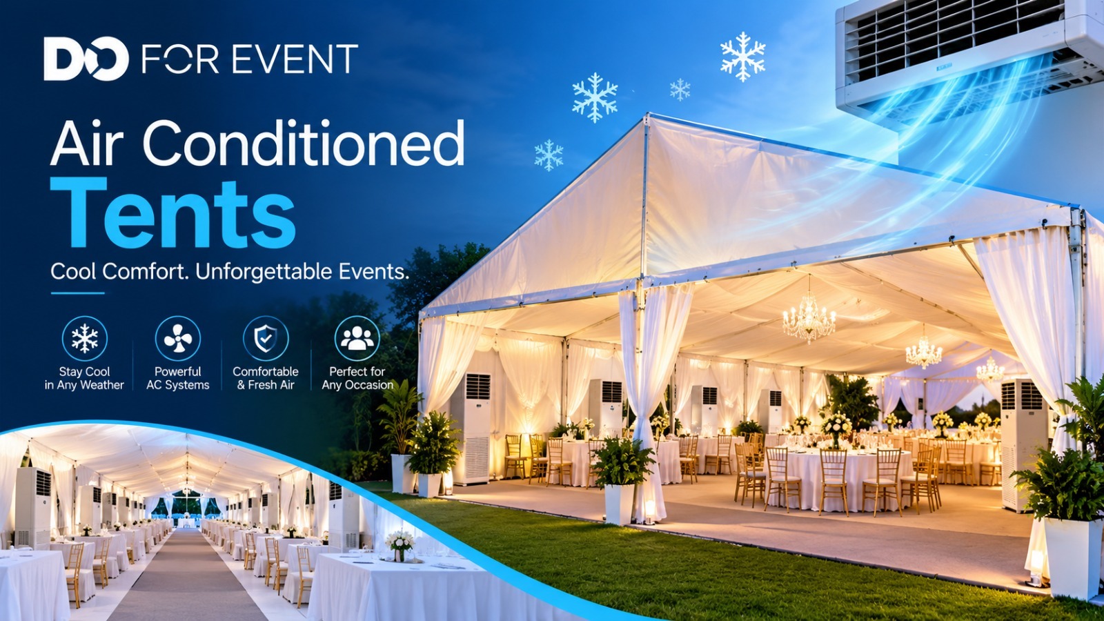 Air conditioned Tents On Rent setup and event coordination in Bareilly